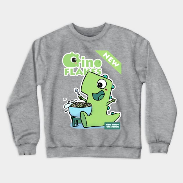 Dino Flakes Crewneck Sweatshirt by forsakenstar